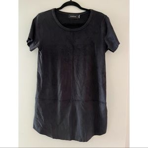 Minkpink Black Suede Tshirt Dress